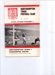 1969/70 - NORTHAMPTON TOWN v  MANCHESTER UNITED (F A CUP) (GEORGE BEST SCORED 6) for sale on Ebay
