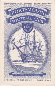 PORTSMOUTH v BOURNEMOUTH            FRIENDLY           25. 11. 1961. for sale on Ebay