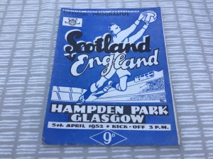 Scotland v England 1951/52  British Championship Hampden Park - 5th April 1952 for sale on Ebay