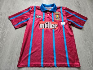 Mens asics Aston Villa Home football shirt 1993 - 1995 Size M for sale on Ebay