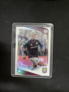 Morgan Rogers /30 True White 2026 Topps Chrome UCC 25/26 Aston Villa for sale on Ebay
