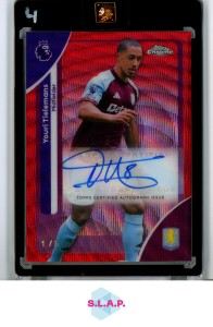 YOURI TIELEMANS TOPPS CHROME PREMIER LEAGUE ASTON VILLA AUTO 1/5 2026 for sale on Ebay