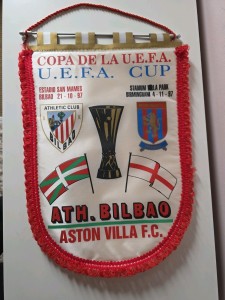 Aston Villa vs Athletico Bilbao UEFA Cup 1997 1998 Match Pennant Villa Park for sale on Ebay