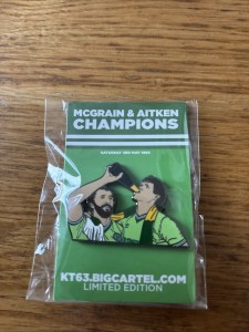 Hoidy Celtic Pin Badge McGrain and Aitken Football Club Scottish Cup for sale on Ebay
