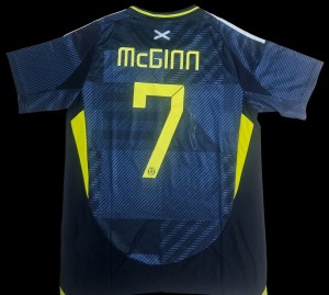 John McGinn Hand Signed Scotland 2025 Away Shirt Football Autograph - COA for sale on Ebay