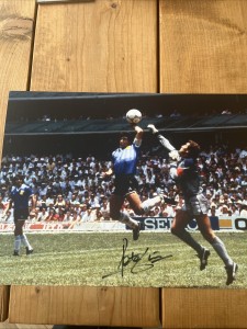 Peter Shilton Save Maradonna Signed Photo Display Autograph Memorabilia England for sale on Ebay