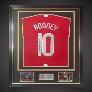 Wayne Rooney Hand Signed Framed Manchester United Football Shirt With Coa for sale on Ebay
