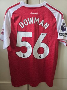 Max Dowman Signed Arsenal 25/26 Home Shirt ACG Certified (Defects) for sale on Ebay