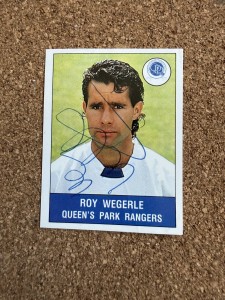 Roy Wegerle  - QPR Signed Unused Football 91 Sticker for sale on Ebay