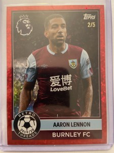 Topps Premier League 2025/2026 Aaron Lennon Retro Threads Red Sparkle /5 Burnley for sale on Ebay