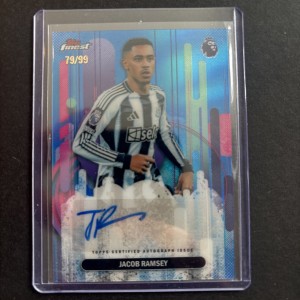 Jacob Ramsey Auto /99 Blue Topps Finest Premier League 2026 Newcastle United for sale on Ebay