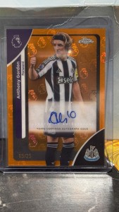 Topps Chrome logofractor Anthony Gordon Auto /25Refractor Newcastle United 25/26 for sale on Ebay