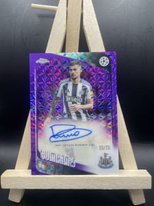 Topps Chrome UCC 2026 Bruno Guimaraes Auto Geometric BD Newcastle United /75 for sale on Ebay