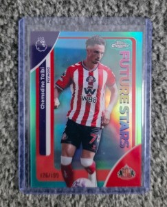 2026 Topps Chrome PL - Chemsdine Talbi (Sunderland) - Aqua Refractor /199 for sale on Ebay