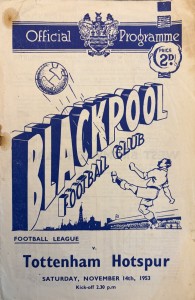 Blackpool v Tottenham Hotspur Div 1 1953/54 for sale on Ebay
