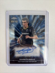 Topps UCC Chrome 2025/26 Gareth Bale Blue Black Lazer Auto /150 Tottenham Spurs for sale on Ebay