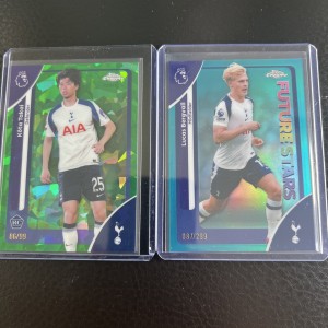 Kota Takai /99 Lucas Bergvall /299 Topps Chrome & Sapphire 2025-26 Tottenham for sale on Ebay