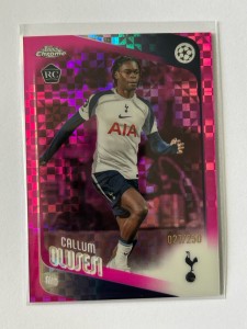 Topps UCC Chrome 2025/26 Callum Olusesi /250 Pink X-Fractor Refractor Tottenham for sale on Ebay