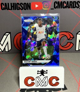 2024-25 panini prizm Destiny Udogie blue ice /75 Tottenham Hotspur for sale on Ebay