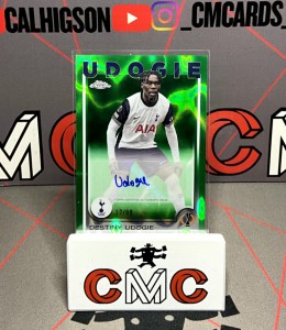 2024-25 topps chrome Destiny Udogie auto green lava /99 Tottenham Hotspur for sale on Ebay