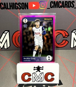 2024-25 topps merlin Archie Gray RC magenta /125 Tottenham Hotspur for sale on Ebay