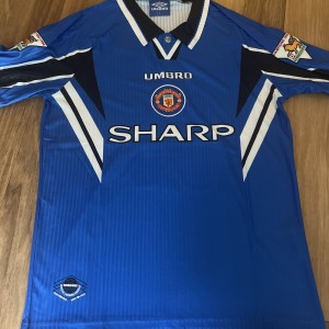 Manchester United Third Shirt 1996/97 Size Large #7 CANTONA for sale on Ebay