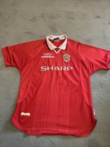 Manchester United 1998/99 Umbro Champions League Winners Football Shirt Size XL for sale on Ebay