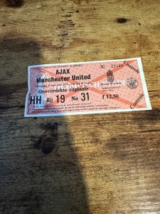 TICKET STUB UEFA CUP 1976/77 AJAX V Manchester United for sale on Ebay