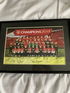 Manchester United Champions 2013 Signed Framed Team Photo Football Original for sale on Ebay