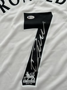 Cristiano Ronaldo Hand Signed Manchester United shirt Beckett Witnessed Sticker for sale on Ebay