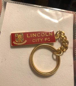 RARE LINCOLN CITY F.C. ENAMEL KEYRING for sale on Ebay