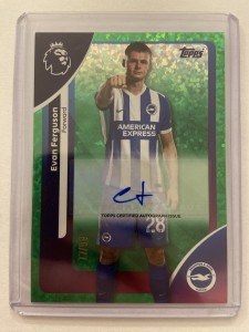 Topps Premier League 2026 Evan Ferguson Auto Green Sparkle Numbered /99 Brighton for sale on Ebay