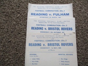 Reading v Bristol Rovers/Fulham-1968 3 Reserve Programmes for sale on Ebay
