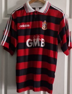 adidas Fulham Away Shirt GMB Sponsor Red/Black Medium Adults Football for sale on Ebay