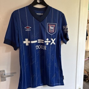 Ipswich Town Football Signed Premier League Shirt M For Charity for sale on Ebay