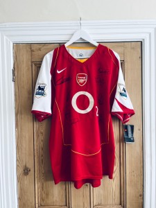 Original Arsenal 2004 Invincibles Season Squad Signed shirt Thierry Henry #14! for sale on Ebay