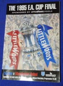Everton v ManchesterUnited 1995 FA Cup Final Programme for sale on Ebay