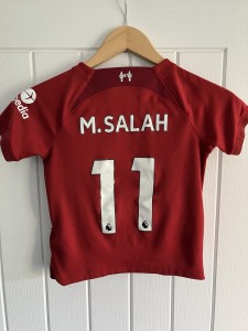 Liverpool FC Nike 2022/23 Boys Home Shirt #11 Salah  (5-6yrs) for sale on Ebay