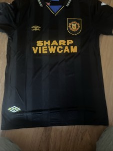 Manchester United 1993-1995 Cantona #7 Away Shirt Large RETRO for sale on Ebay