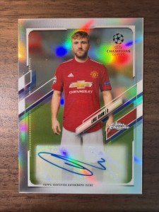 Topps Chrome 2020/21 Luke Shaw Manchester United Autograph Mint Condition for sale on Ebay