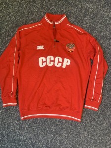 Russian 2k brand Soviet Union CCCP Football Shirt / jumper with zip long sleeve  for sale on Ebay