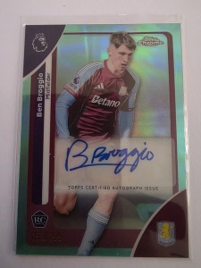 2026 Topps Chrome Premier League Ben Broggio RC Auto /199 #Aston Villa Aqua for sale on Ebay