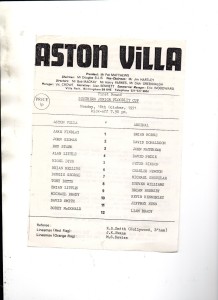 Aston Villa v Arsenal SJFC 18/10/71 for sale on Ebay
