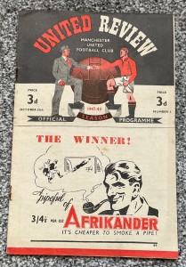 Manchester United v Aston Villa 1947/48 for sale on Ebay
