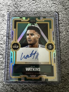 Ollie Watkins /75 Autograph Topps Gold UCC 25/26 Auto Green Aston Villa for sale on Ebay