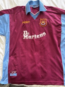 Pony West Ham United Home Football Shirt Claret Short Sleeves - Size XL for sale on Ebay