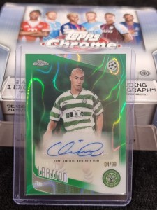 Topps Chrome UCC Henrik Larsson Auto /99 Celtic Legend Autograph Card for sale on Ebay