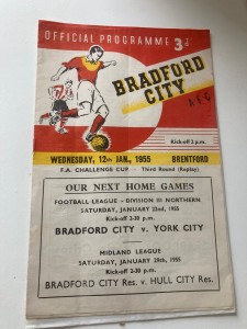 Bradford city v Brentford FA Cup replay 1954/55 for sale on Ebay
