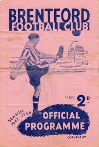 Brentford v Barnsley  September 27th 1947 for sale on Ebay