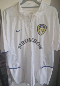 Nike Leeds United Home Strongbow Sponsor White Short Sleeve Football Shirt for sale on Ebay
